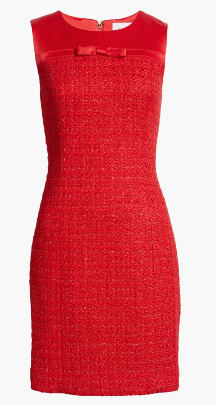 Lilly Pulitzer Ritzy Boucle Shift in Rococo Red Size 12 New with Tags Bow Trim